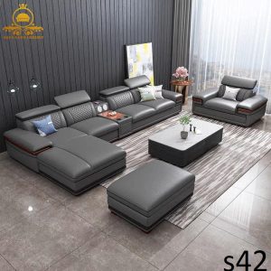 SOFA DA CAO CẤP TỰA GẬT GÙ + LOA S42